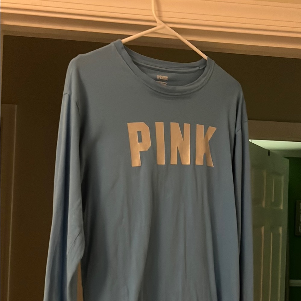 PINK Victoria's Secret Teal Long Sleeve Top
